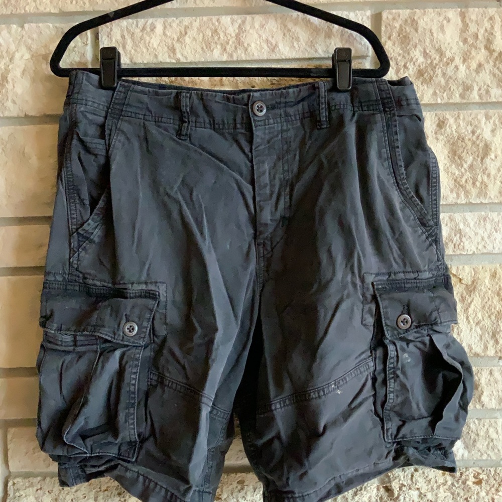 American Eagle Outfitters Black Cargo Shorts 34